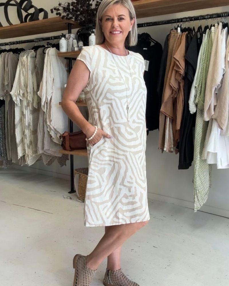 Jana | letní šaty s kulatým výstřihem