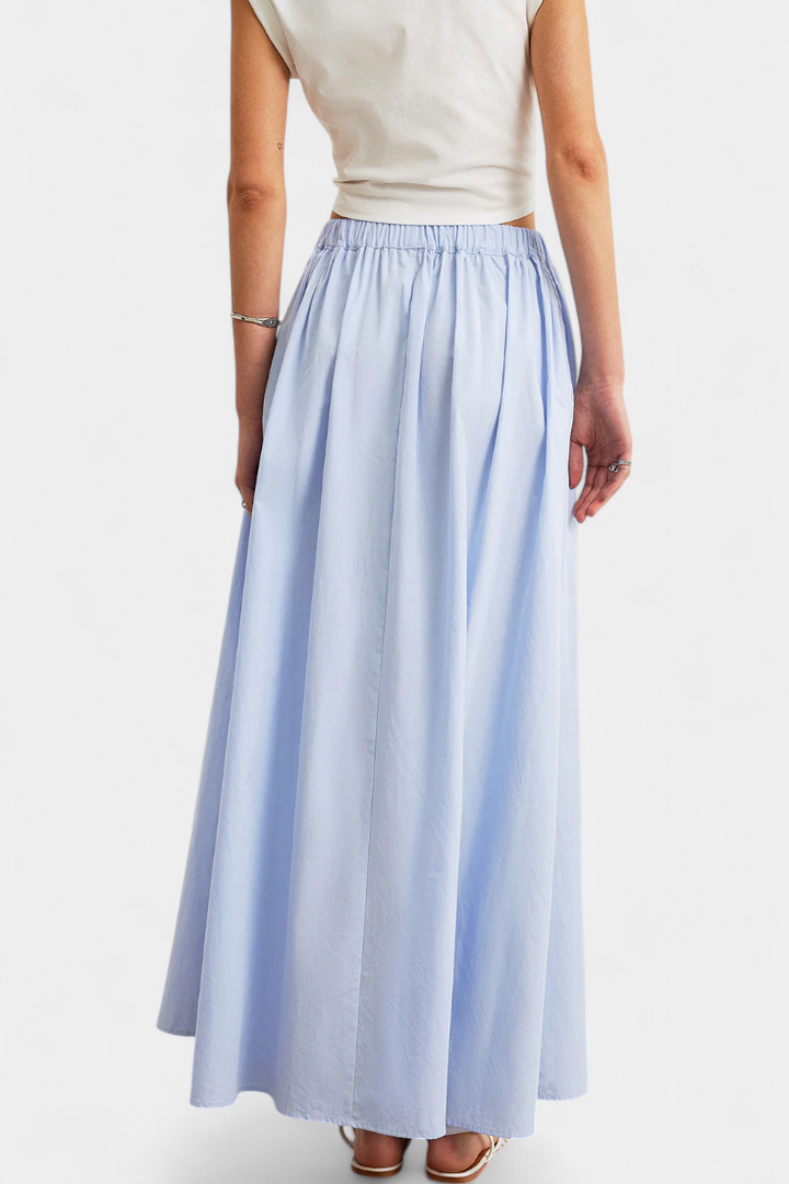 Yora | Bavlněná áčková sukně s elastickým pasem a kapsami