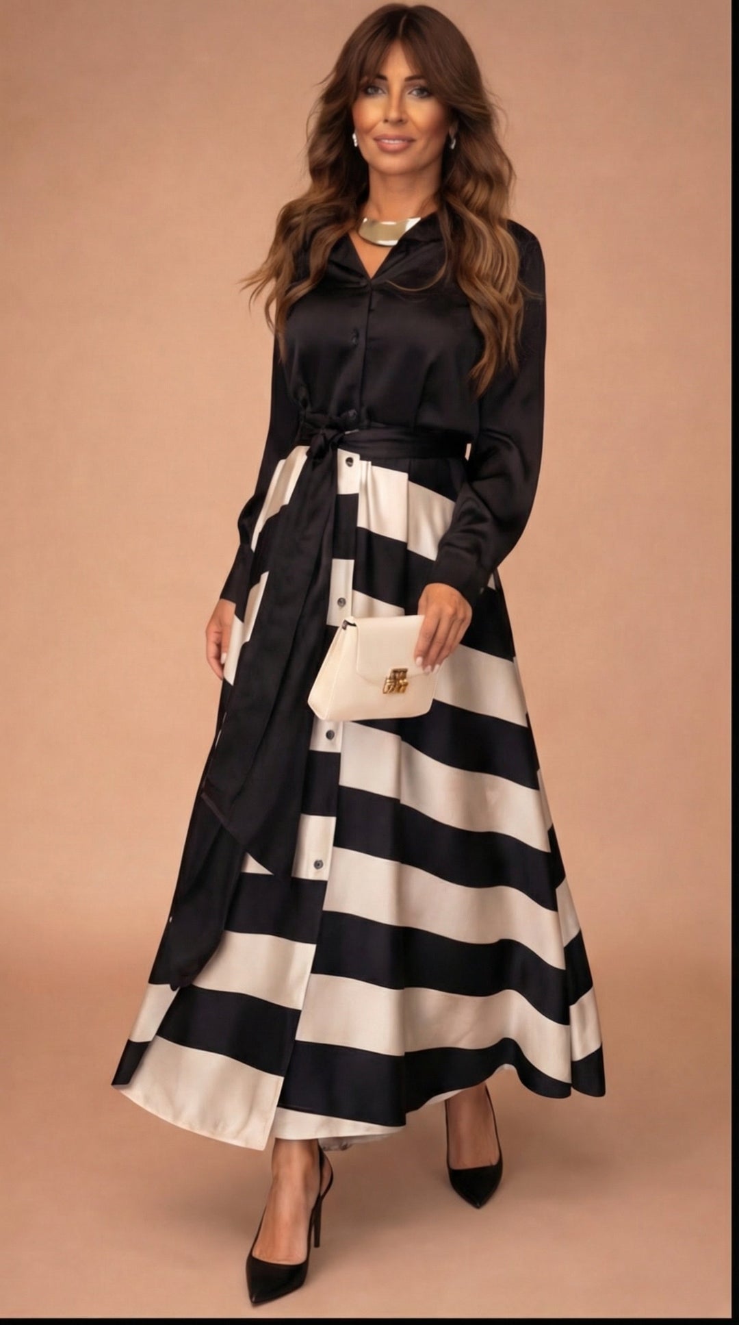 Markéta - Elegantní šaty s mašlí