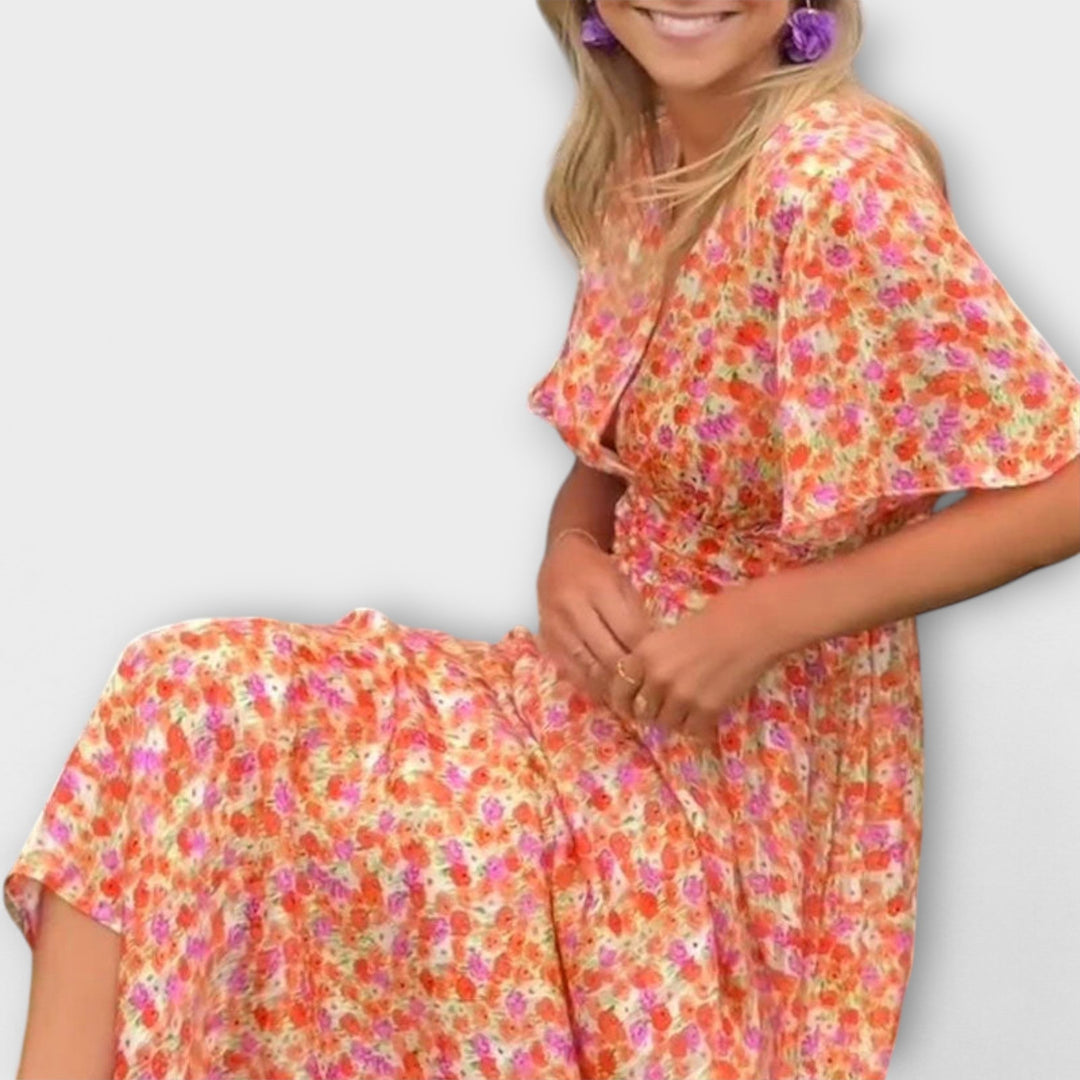 Elsie - Klasické šaty s V výstřihem